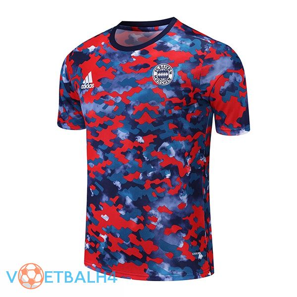 Bayern Munich Training T Shirt rood blauw 2021/2022