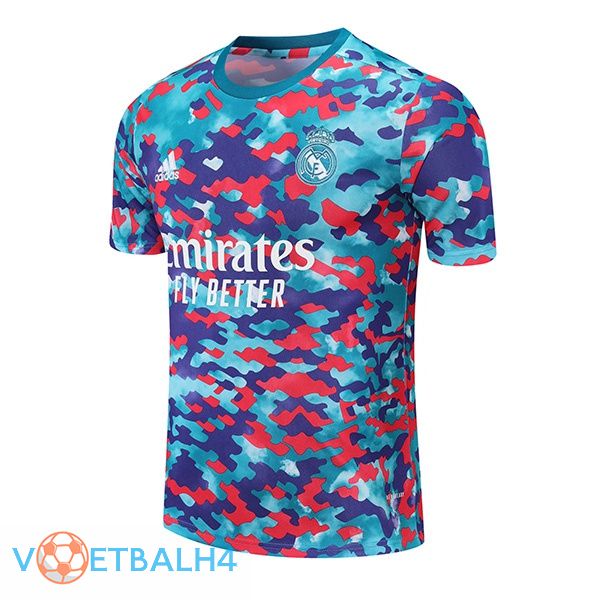 Real Madrid Training T Shirt blauw 2021/2022