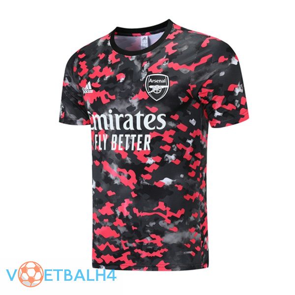 Arsenal Training T Shirt rood zwart 2021/2022