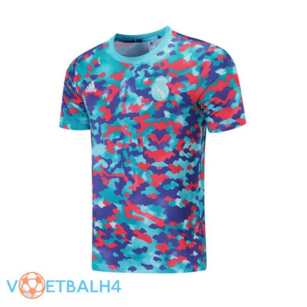 Real Madrid Training T Shirt blauw 2021/2022