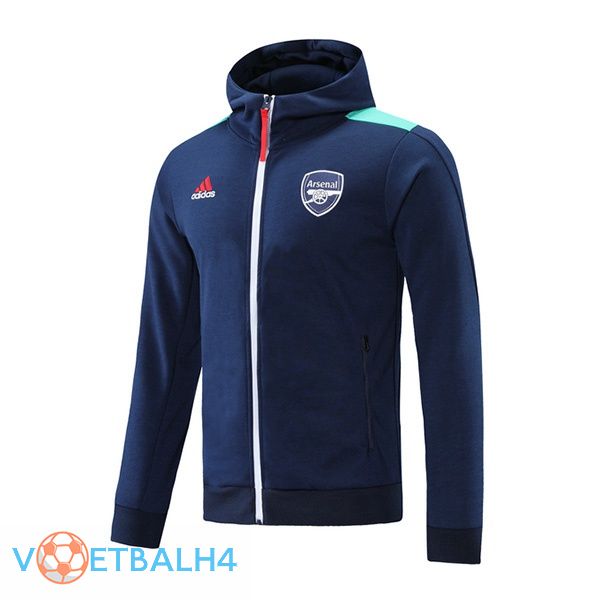 Arsenal trainingsjack Hoodie blauw koninklijk 2021/2022