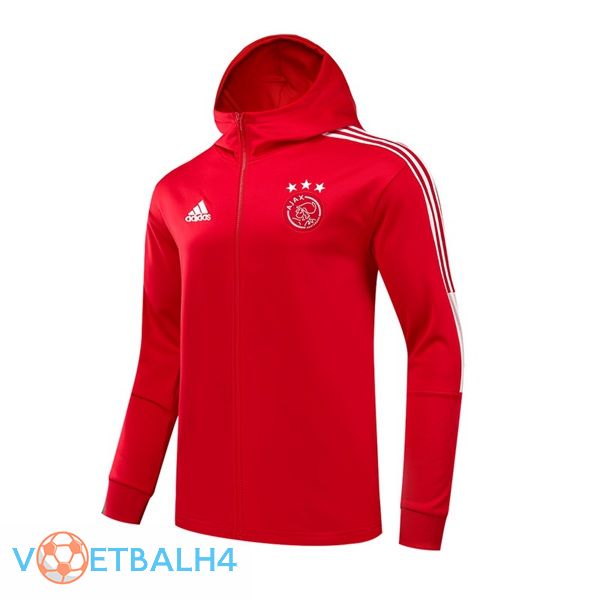 AFC Ajax trainingsjack Hoodie rood 2021/2022