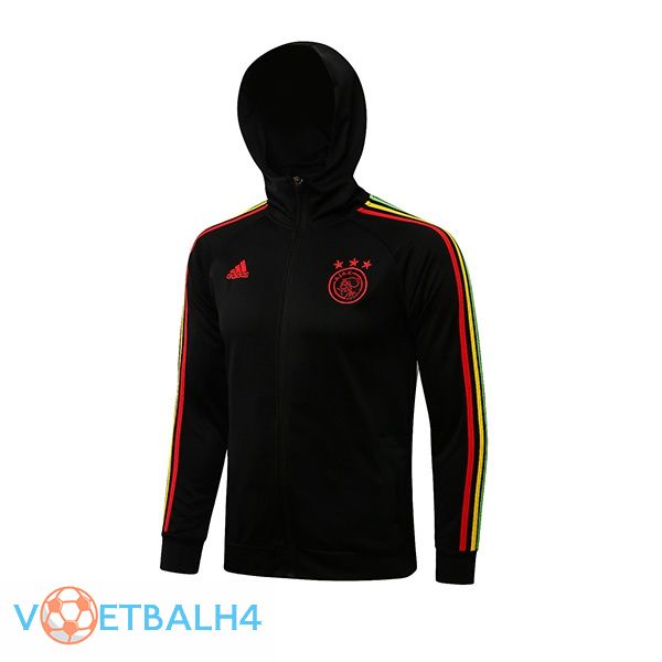 AFC Ajax trainingsjack Hoodie zwart 2021/2022