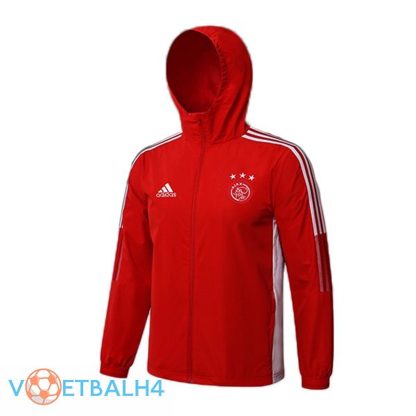 AFC Ajax trainingsjack Hoodie rood 2021/2022