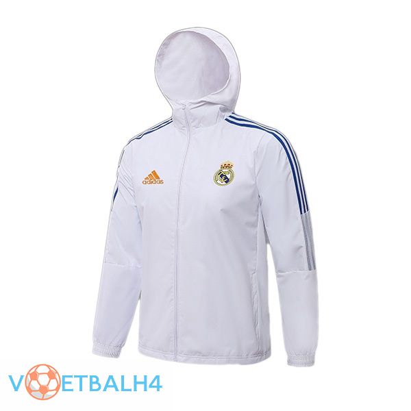 Real Madrid trainingsjack Hoodie wit 2021/2022