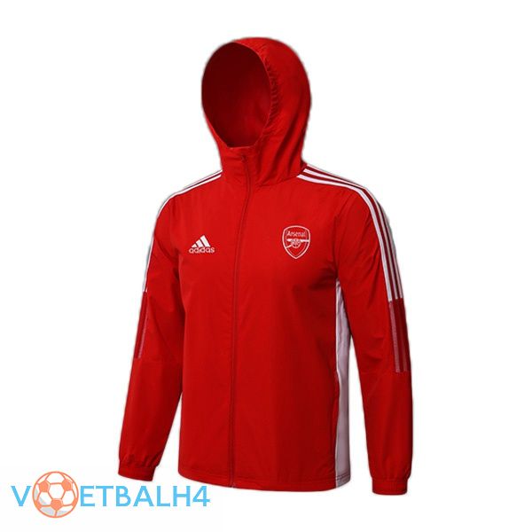 Arsenal trainingsjack Hoodie rood 2021/2022