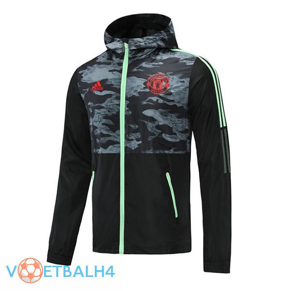 Manchester United trainingsjack Windbreaker zwart groente 2021/2022