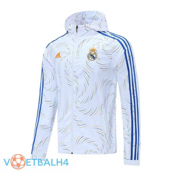 Real Madrid trainingsjack Windbreaker wit 2021/2022