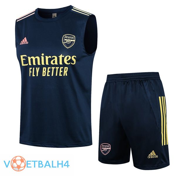 Arsenal voetbal Vest + korte broek blauw koninklijk 2021/2022