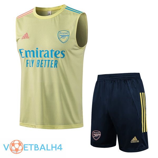 Arsenal voetbal Vest + korte broek geel 2021/2022