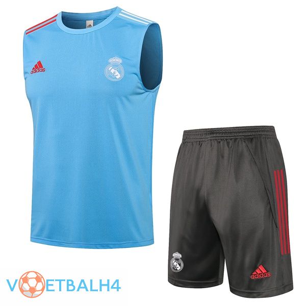 Real Madrid voetbal Vest + korte broek blauw 2021/2022