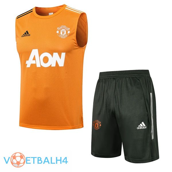 Manchester United voetbal Vest + korte broek oranje 2021/2022