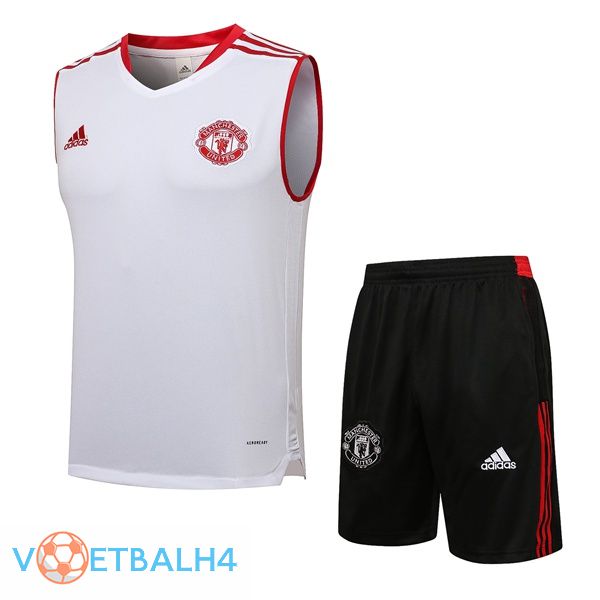 Manchester United voetbal Vest + korte broek wit 2021/2022