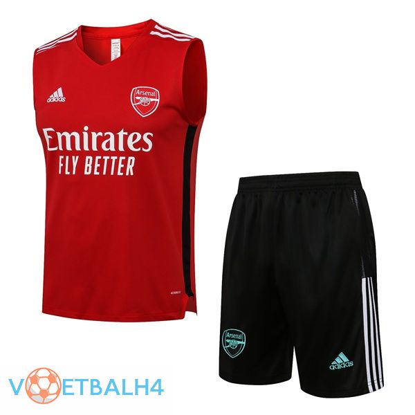 Arsenal voetbal Vest + korte broek rood 2021/2022