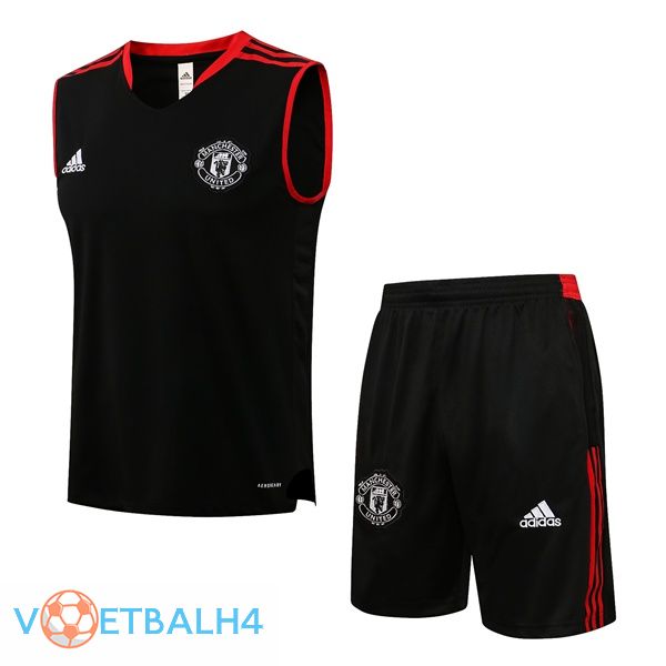 Manchester United voetbal Vest + korte broek zwart 2021/2022