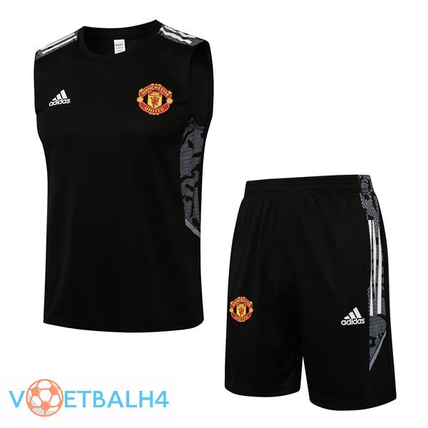 Manchester United voetbal Vest + korte broek zwart 2021/2022