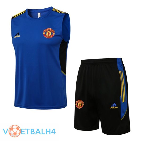 Manchester United voetbal Vest + korte broek blauw 2021/2022