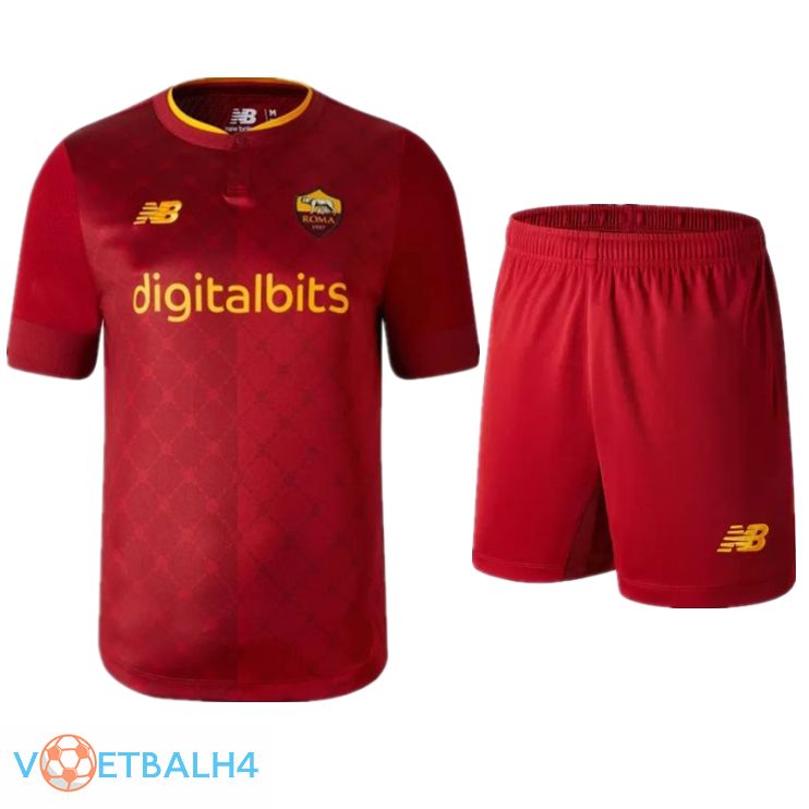 AS Roma voetbal jersey thuis + korte broek 2022/2023