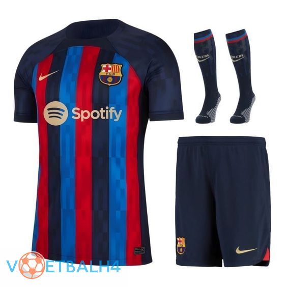 FC Barcelona voetbal jersey thuis (korte broek + sok) Bleu 2022/2023