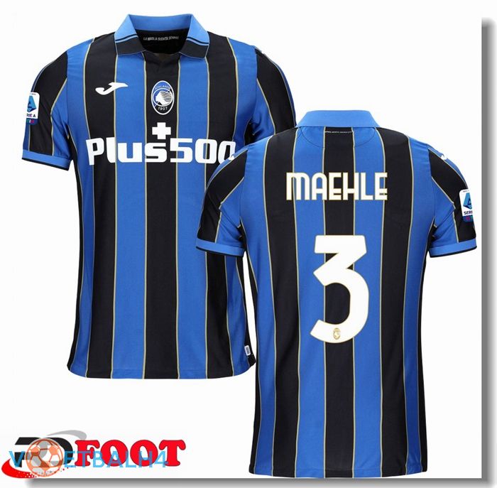 Atalanta（MAEHLE 3）thuis jersey blauw/zwart 2021/2022