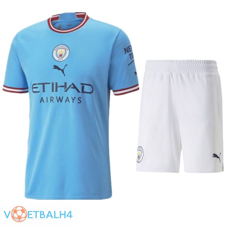 Manchester City voetbal jersey thuis + korte broek 2022/2023