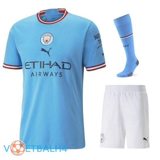 Manchester City voetbal jersey thuis (korte broek + sok) 2022/2023