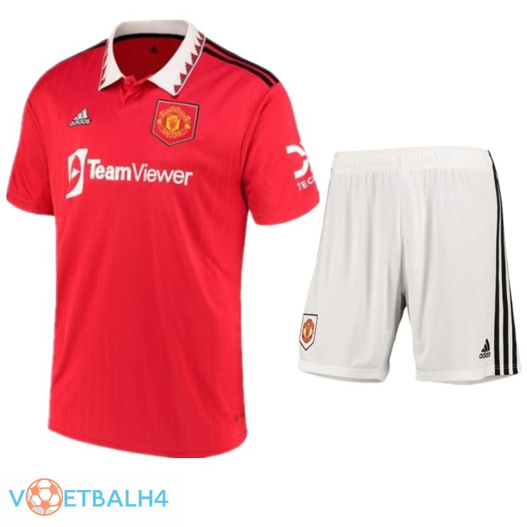 Manchester United voetbal jersey thuis + korte broek 2022/2023