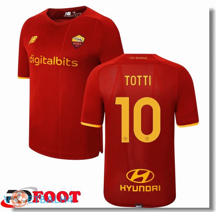 AS Roma（TOTTI 10）thuis jersey rood 2021/2022