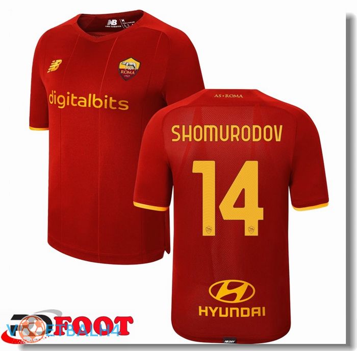 AS Roma（SHOMURODOV 14）thuis jersey rood 2021/2022