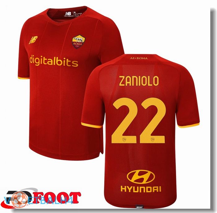 AS Roma（ZANIOLO 22）thuis jersey rood 2021/2022