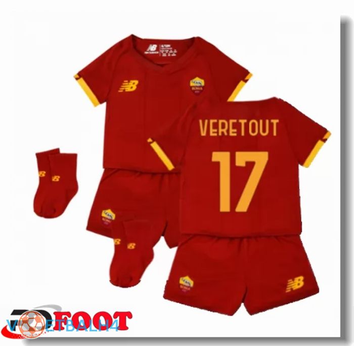 AS Roma（VERETOUT 17）kinderen thuis jersey rood 2021/2022