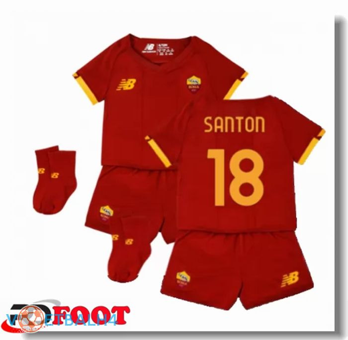 AS Roma（SANTON 18）kinderen thuis jersey rood 2021/2022