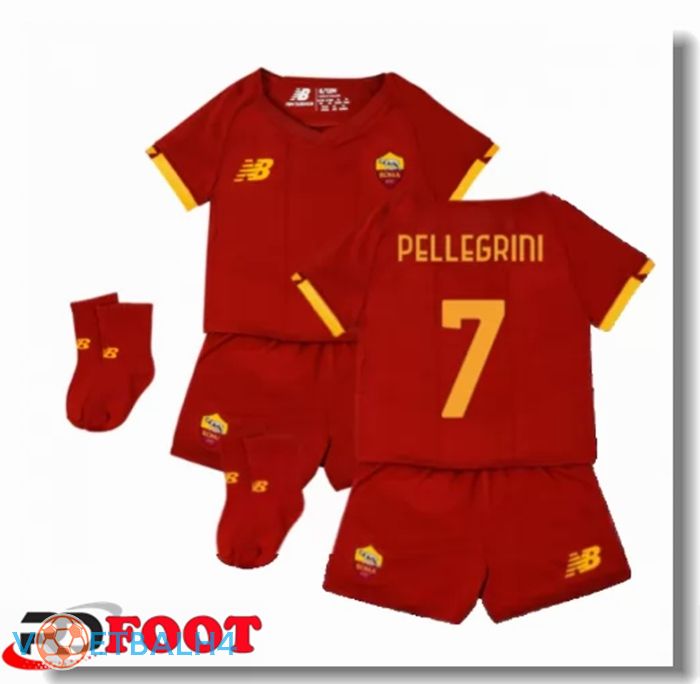 AS Roma（PELLEGRINI 7）kinderen thuis jersey rood 2021/2022