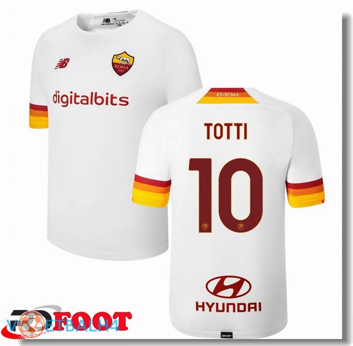 AS Roma（TOTTI 10）uit jersey wit 2021/2022