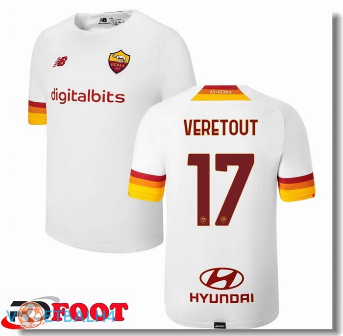 AS Roma（VERETOUT 17）uit jersey wit 2021/2022