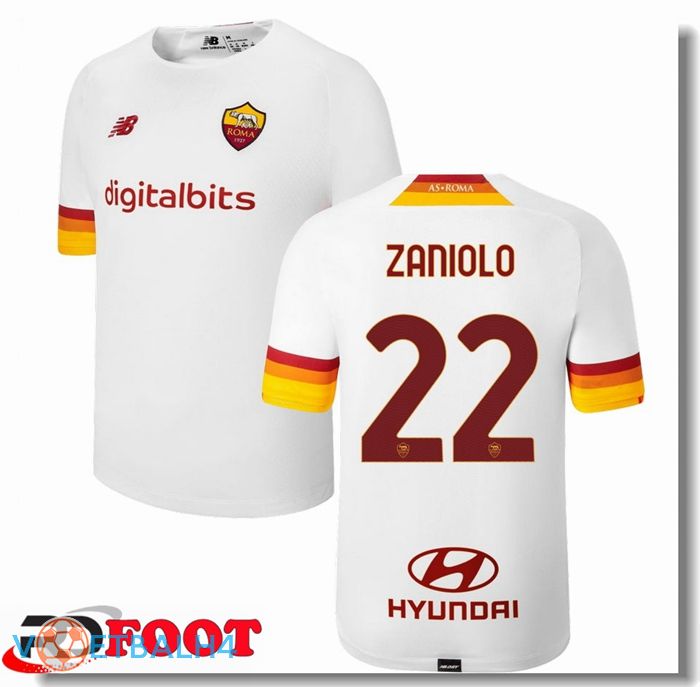 AS Roma（ZANIOLO 22）uit jersey wit 2021/2022