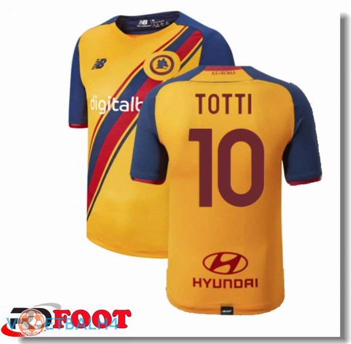 AS Roma（TOTTI 10）derde jersey geel 2021/2022