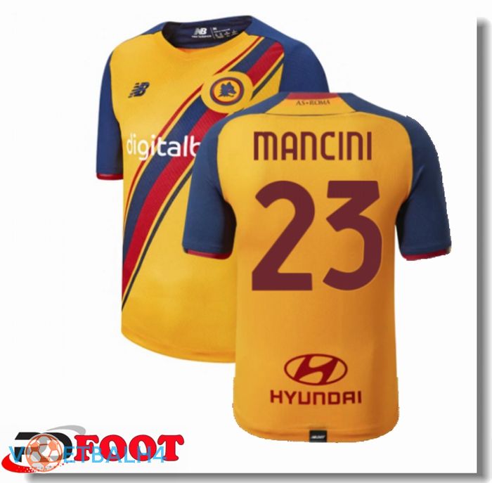 AS Roma（MANCINI 23）derde jersey geel 2021/2022