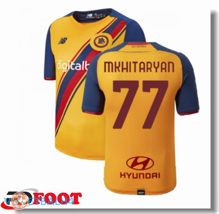 AS Roma（MKHITARYAN 77）derde jersey geel 2021/2022