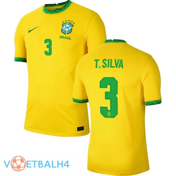 Brazilië (T.SILVA 3) thuis jersey 2020/2021