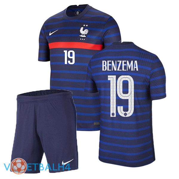 Frankrijk (BENZEMA 19) kinderen thuis jersey 2020/2021