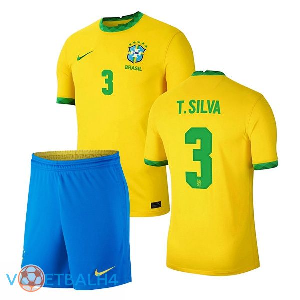 Brazilië (T.SILVA 3) kinderen thuis jersey 2020/2021