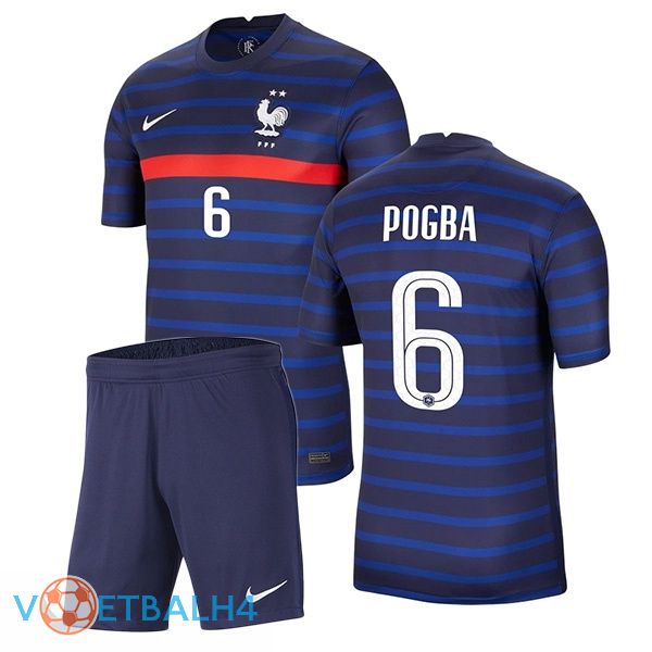 Frankrijk (POGBA 6) kinderen thuis jersey 2020/2021