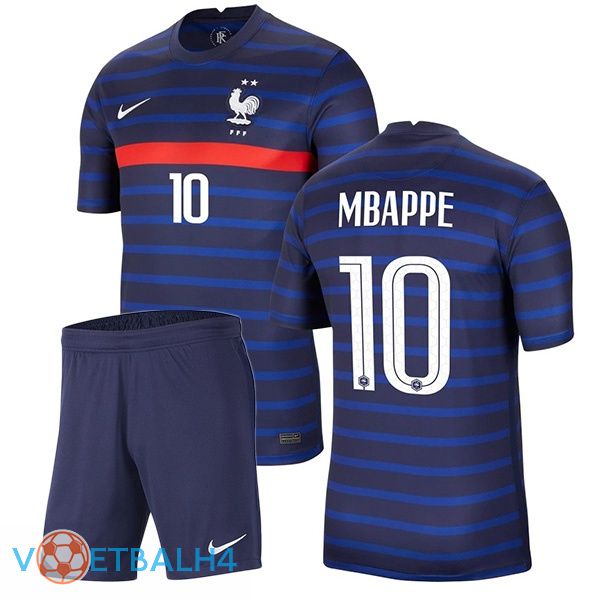 Frankrijk (MBAPPE 10) kinderen thuis jersey 2020/2021