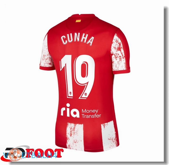 Atletico Madrid (Cunha 19) thuis jersey rood/wit 2021/2022