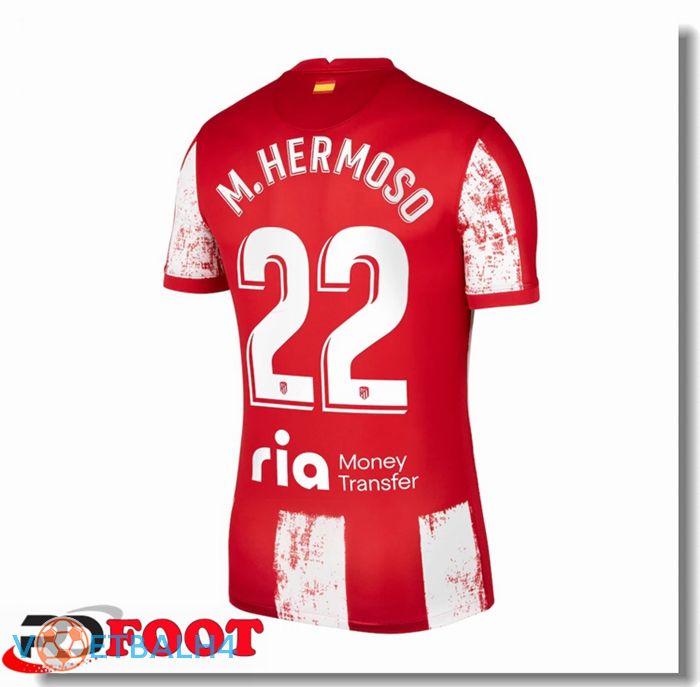 Atletico Madrid (Hermoso 22) thuis jersey rood/wit 2021/2022