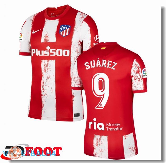 Atletico Madrid (SUAREZ 9) thuis jersey rood/wit 2021/2022