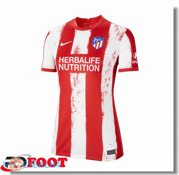 Atletico Madrid Dames thuis jersey rood/wit 2021/2022