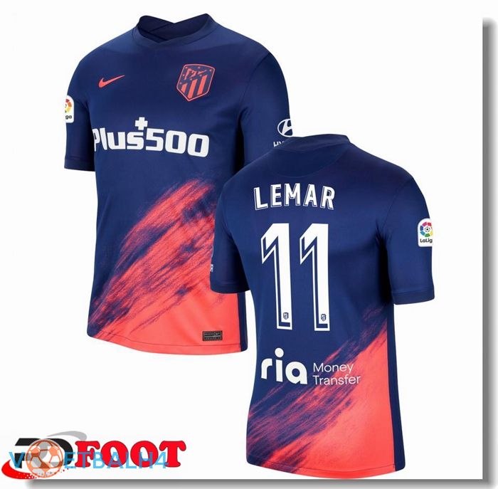 Atletico Madrid (LEMAR 11) uit jersey blauw Marine 2021/2022