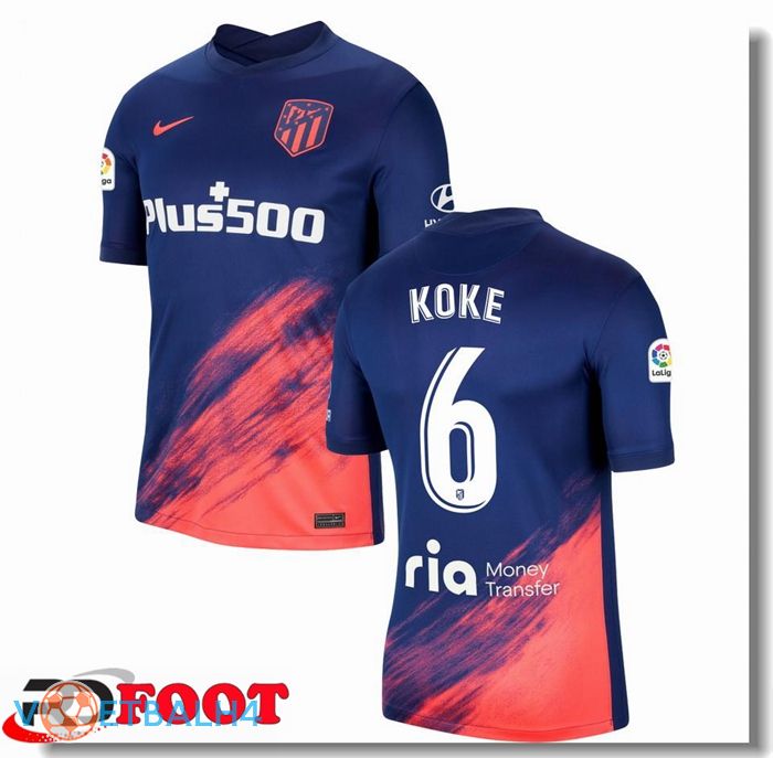 Atletico Madrid (KOKE 6) uit jersey blauw Marine 2021/2022